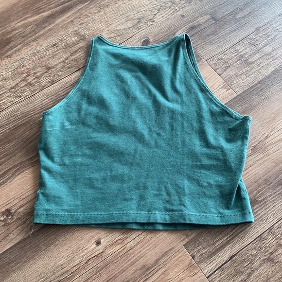 Forest green high neck crop - Picture 2 of 2
